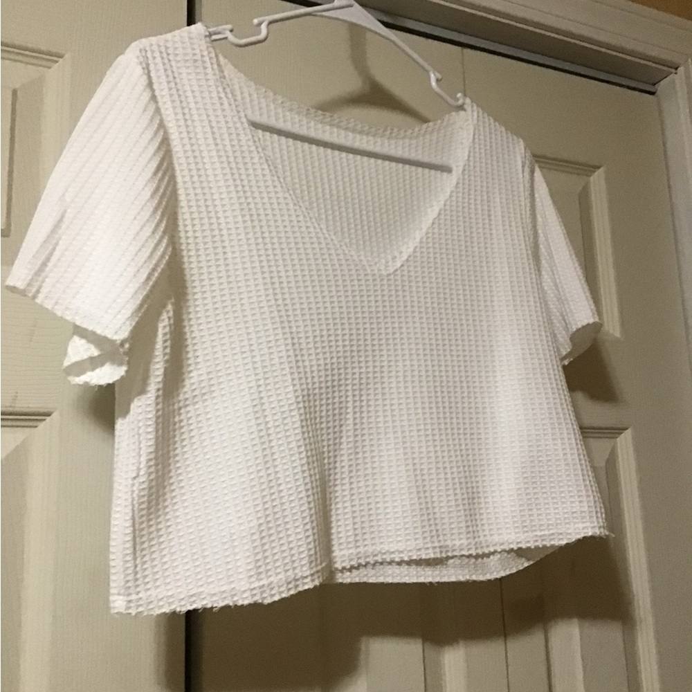 Sheer white crop top